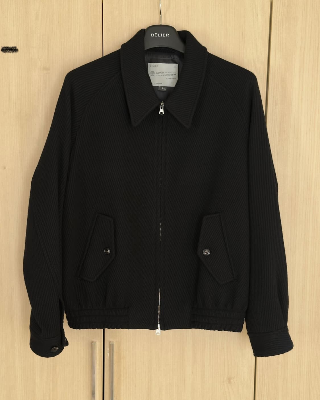 벨리에 다이에그널 헤비 울 자켓 매트 블랙 105 상품이미지2