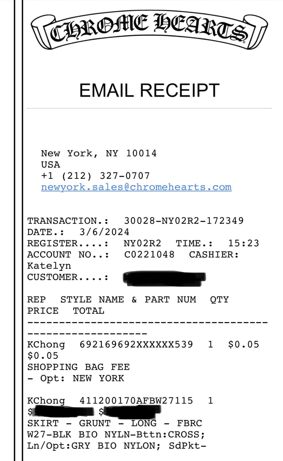 [27] 크롬하츠 크로스 레더 패치 나일론 카고 롱 스커트 블랙 상품이미지10