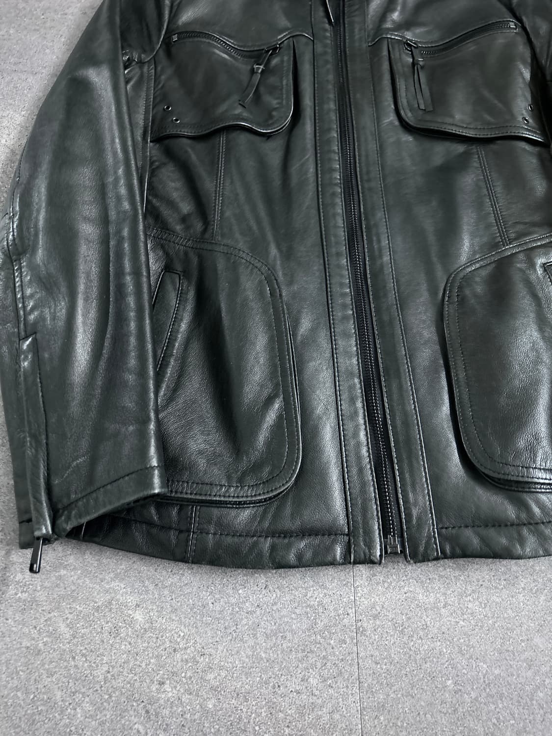 멀티 포켓 레더 자켓 상품이미지6