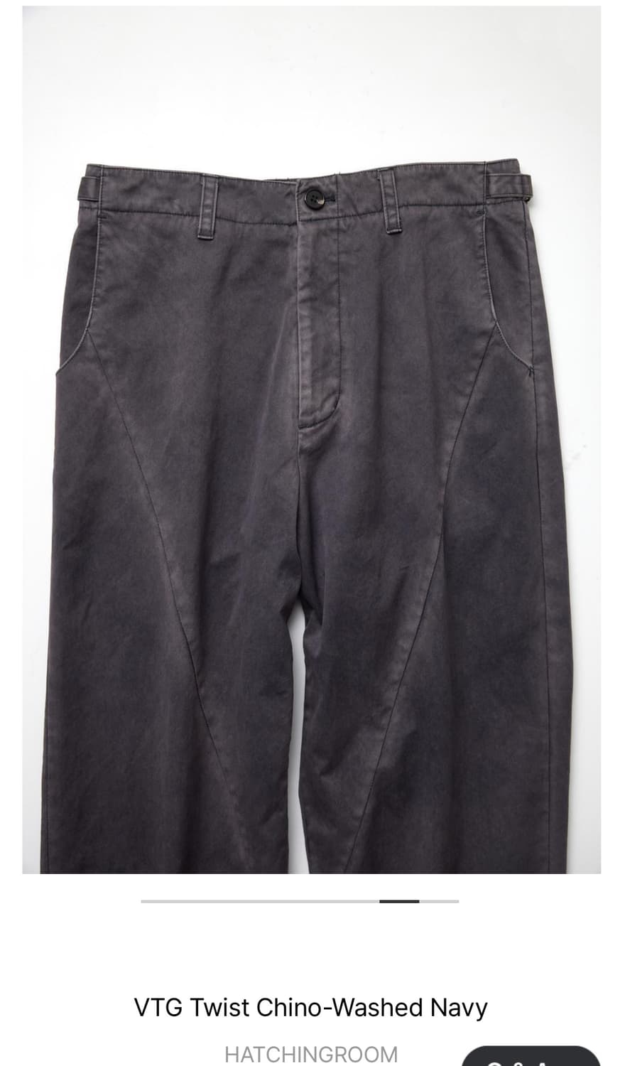 [4] 해칭룸 VTG Twist Chino 치노- Washed Navy 상품이미지8