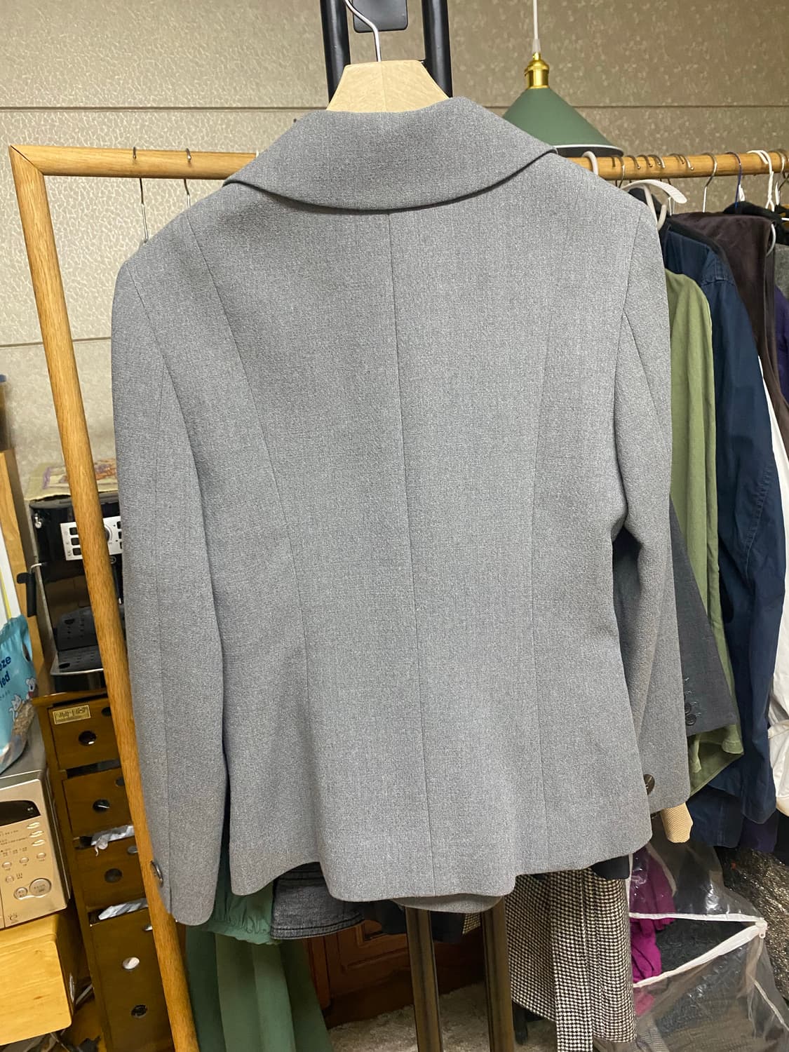 COOMB 회색 모 100% 더블 자켓 상품이미지5