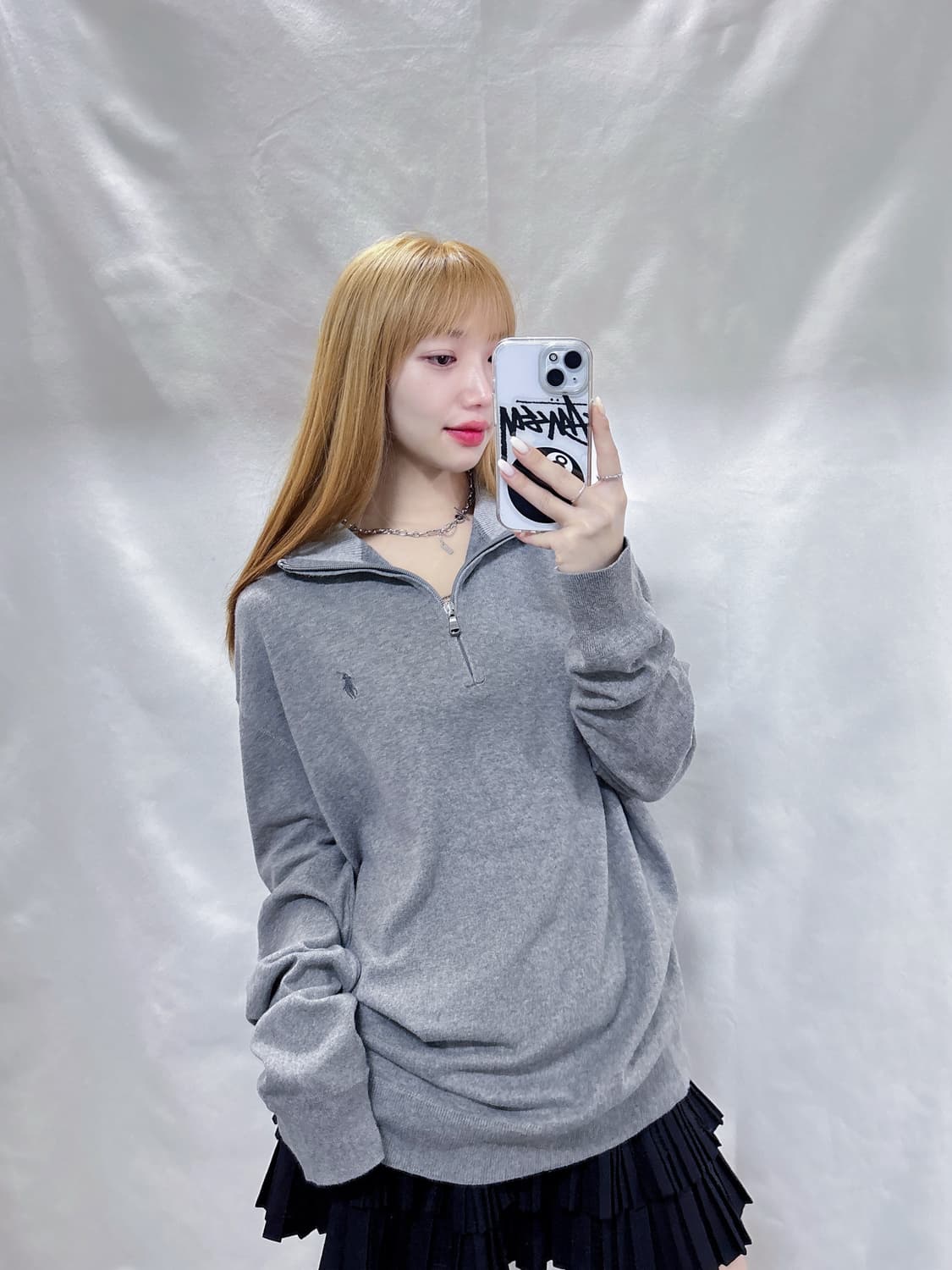 폴로랄프로렌 그레이 포니 반집업 니트  상품이미지2