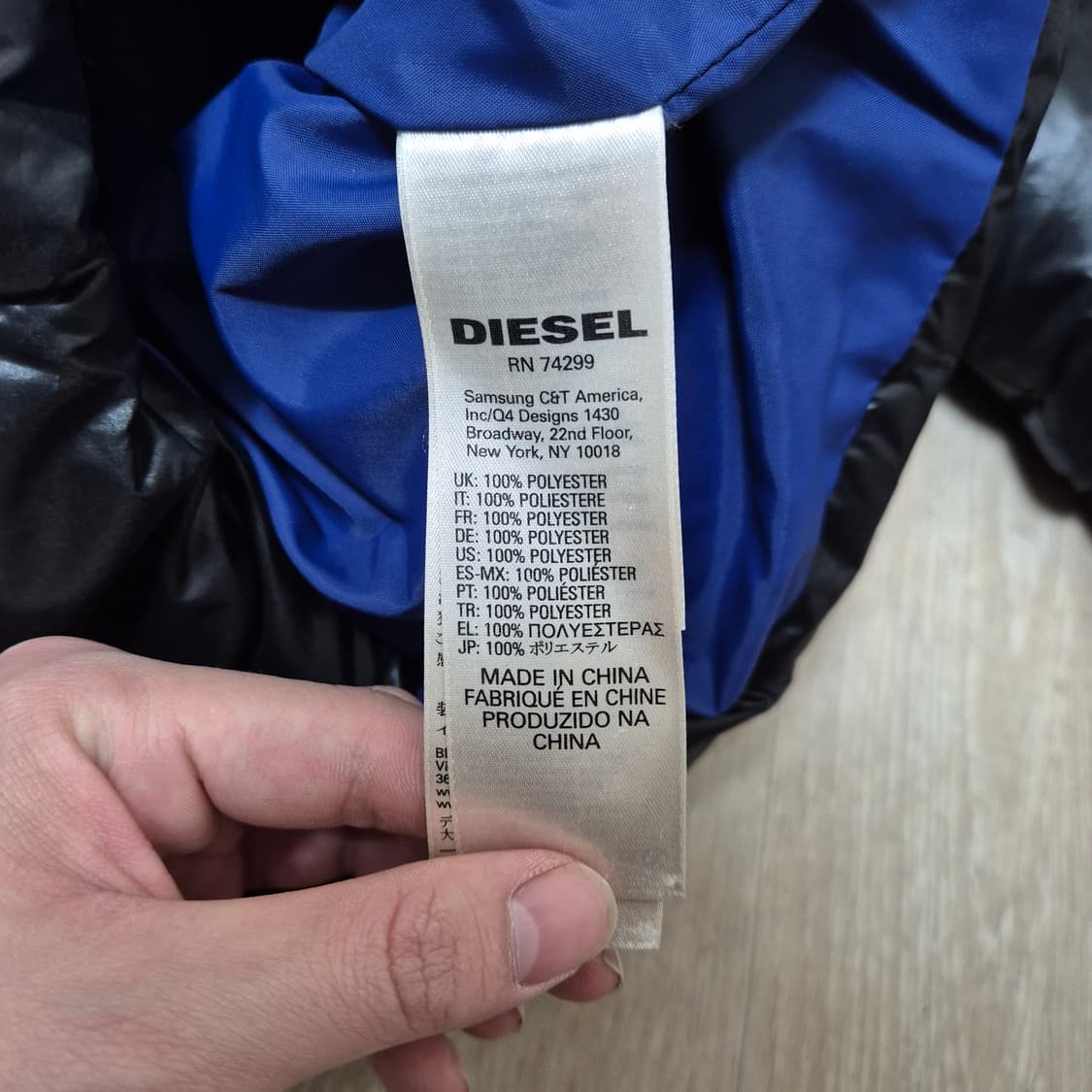 디젤 키즈 유광 와펜 다운 후드 패딩 점퍼 상품이미지6