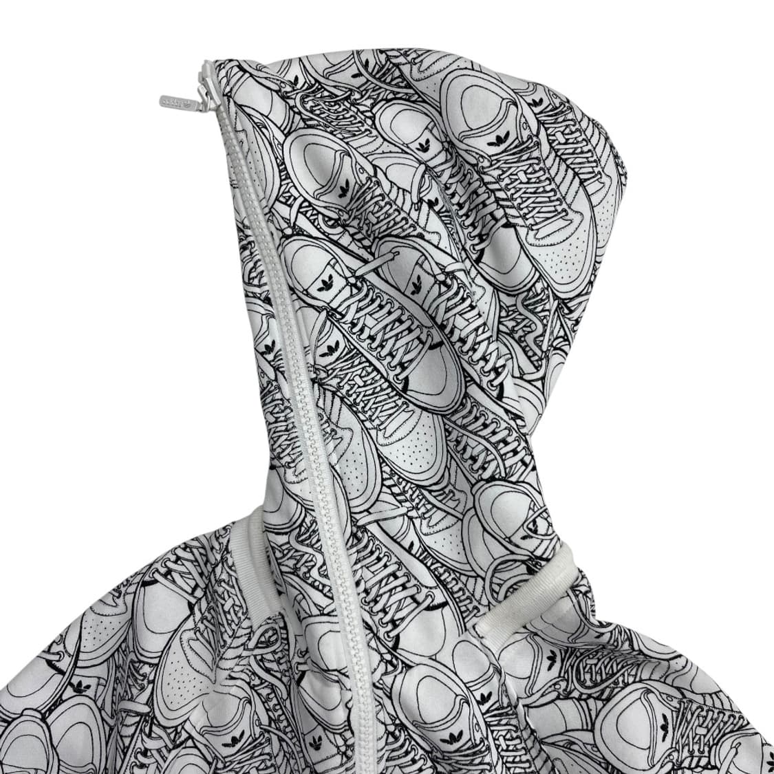 아디다스 슈즈 패턴 프린팅 화이트 후드집업 95 상품이미지5