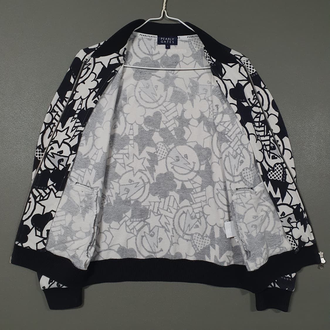 여성 95 파리게이츠 골프 글램 슬램 올오버 그래픽 패턴 코튼 져지 자켓 상품이미지7