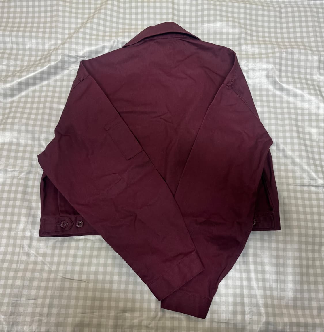 [L] 후미토간류 x 디키즈 버건디 아이젠하워 자켓 상품이미지2