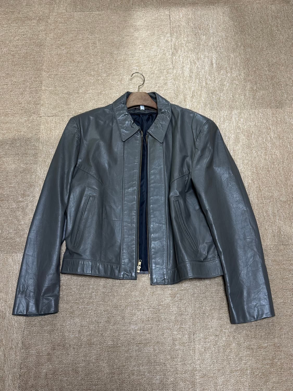[L] 80's 시어스 크롭 레더자켓 빈티지 레더 자켓 상품이미지8