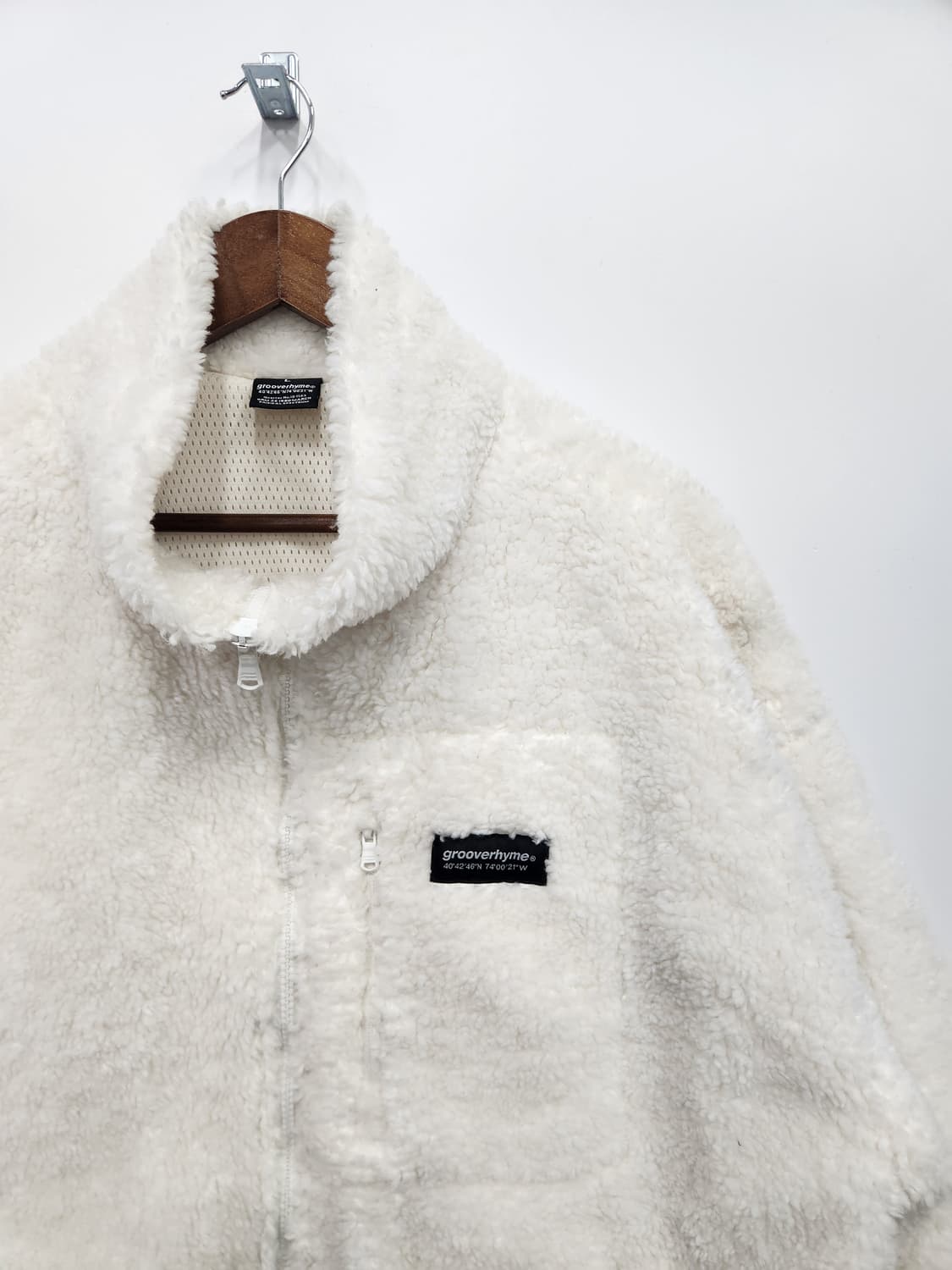 그루브라임 화이트 플리스 자켓 상품이미지3