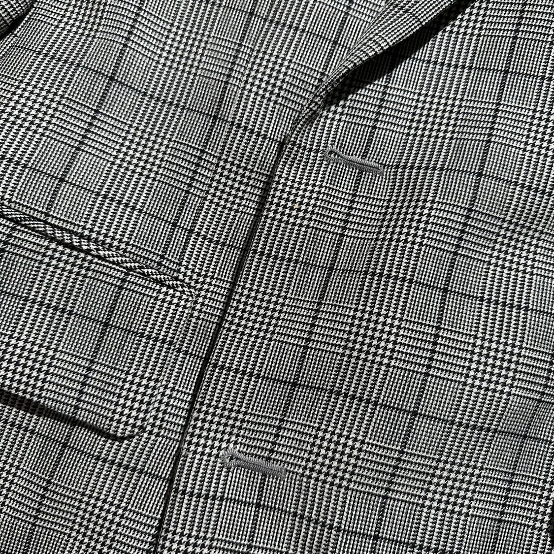 솔리드옴므 모헤어 블렌드 글렌체크 스냅버튼 더블블레이저 상품이미지4