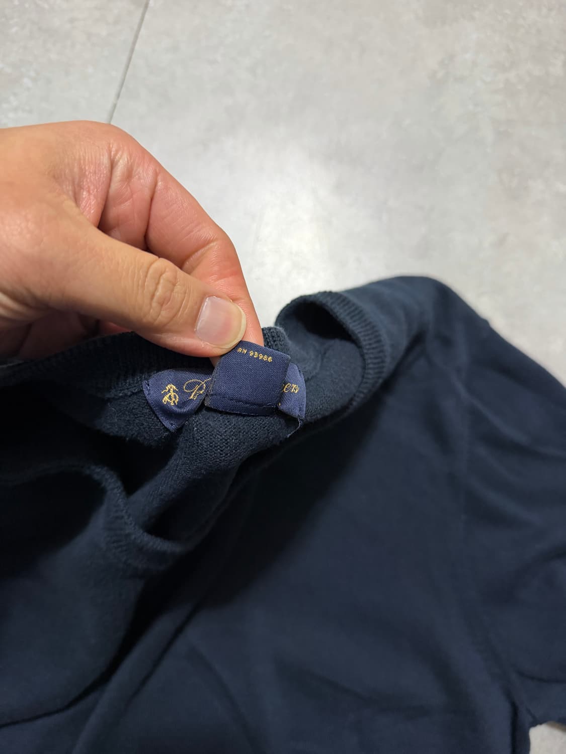 브룩스브라더스 네이비컬러 빈티지 코튼 니트  100size   상품이미지3