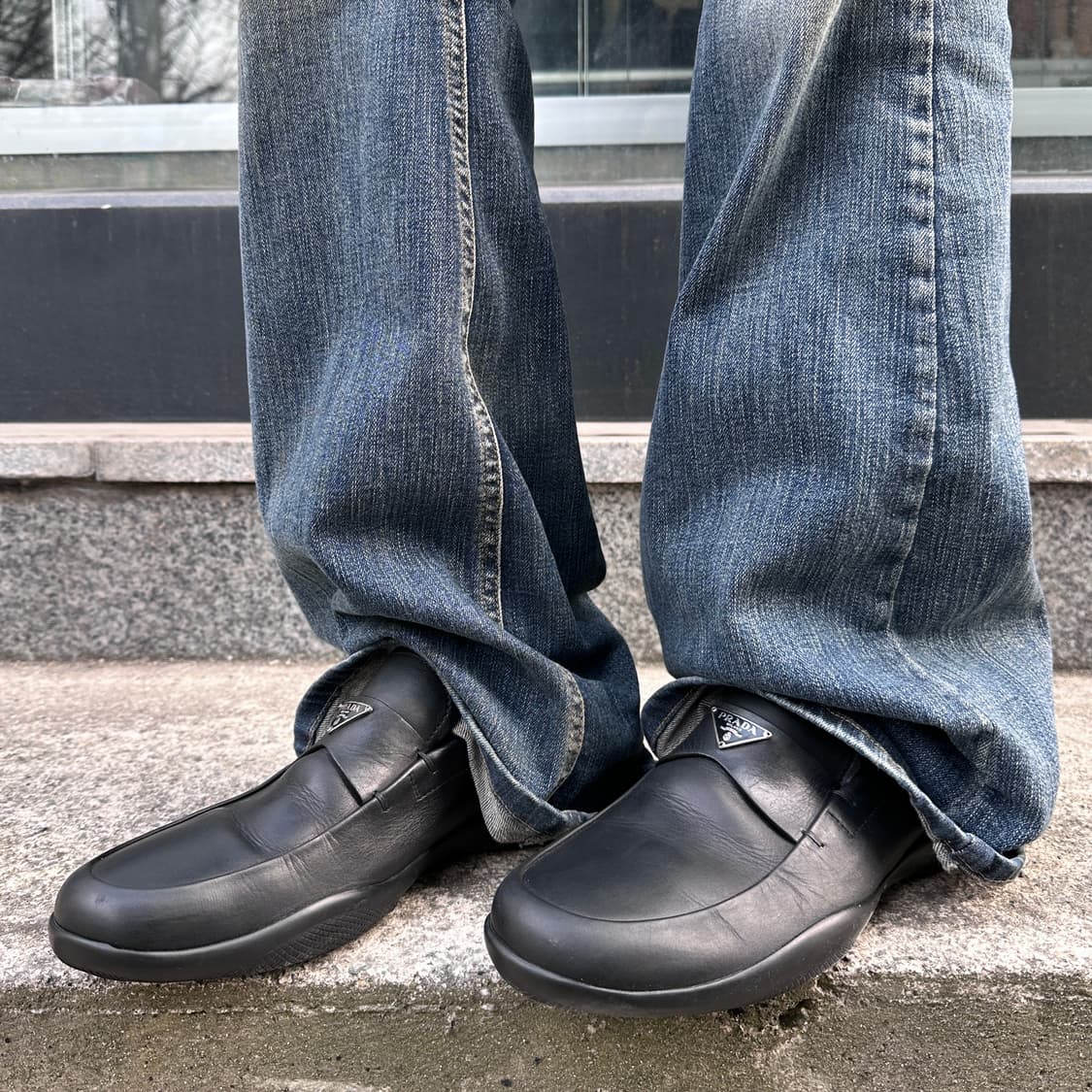 00s 빈티지 프라다 스포츠 로고 로퍼 상품이미지1