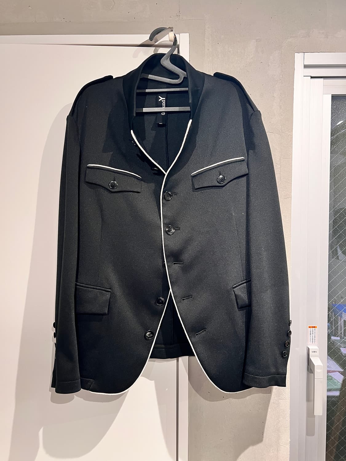 요지야마모토 groundy / 파이핑 밀리터리 자켓 상품이미지3