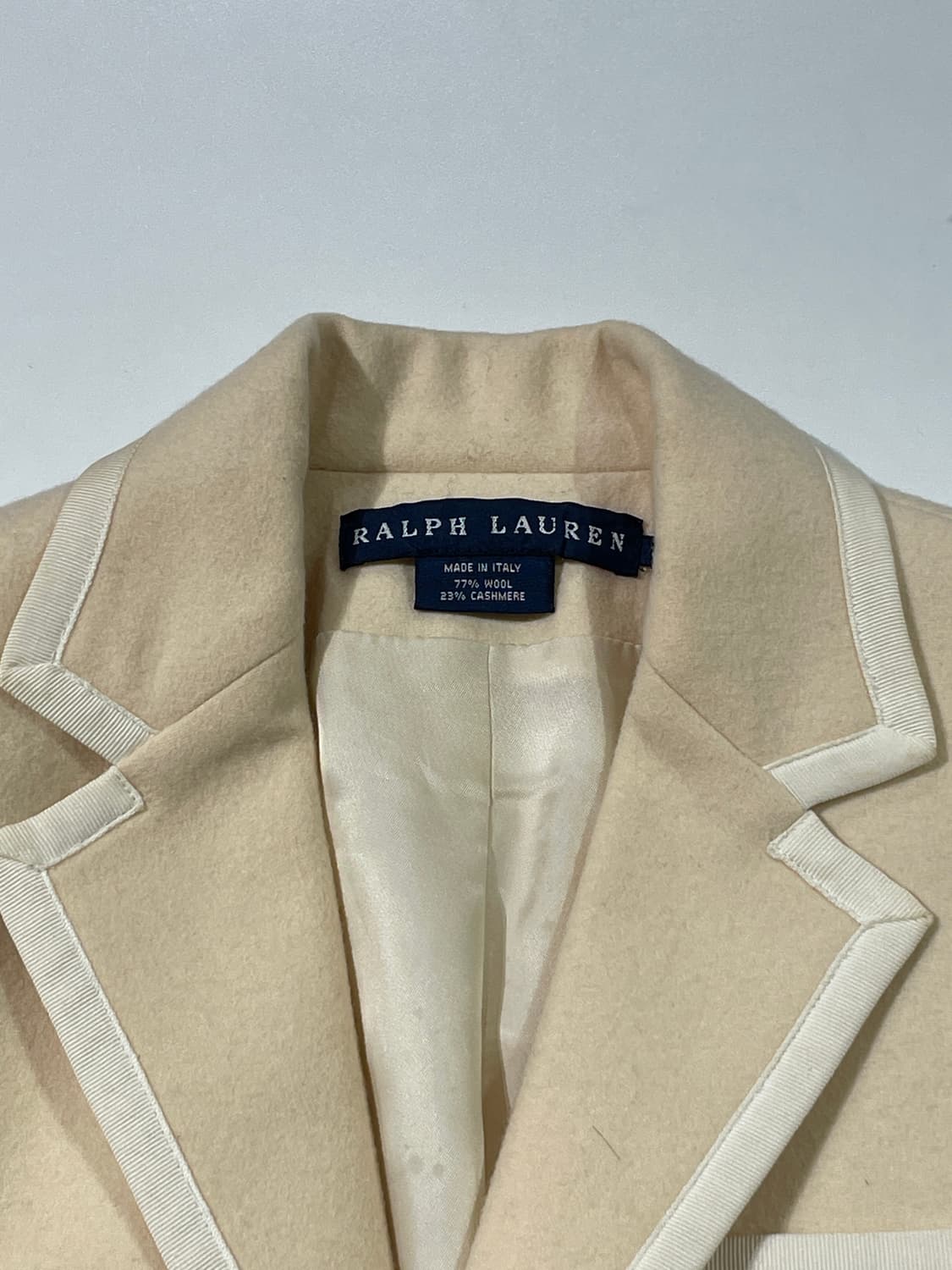 랄프 로렌 베이지 빅 포니 파이핑 울 캐시미어 자켓 상품이미지7