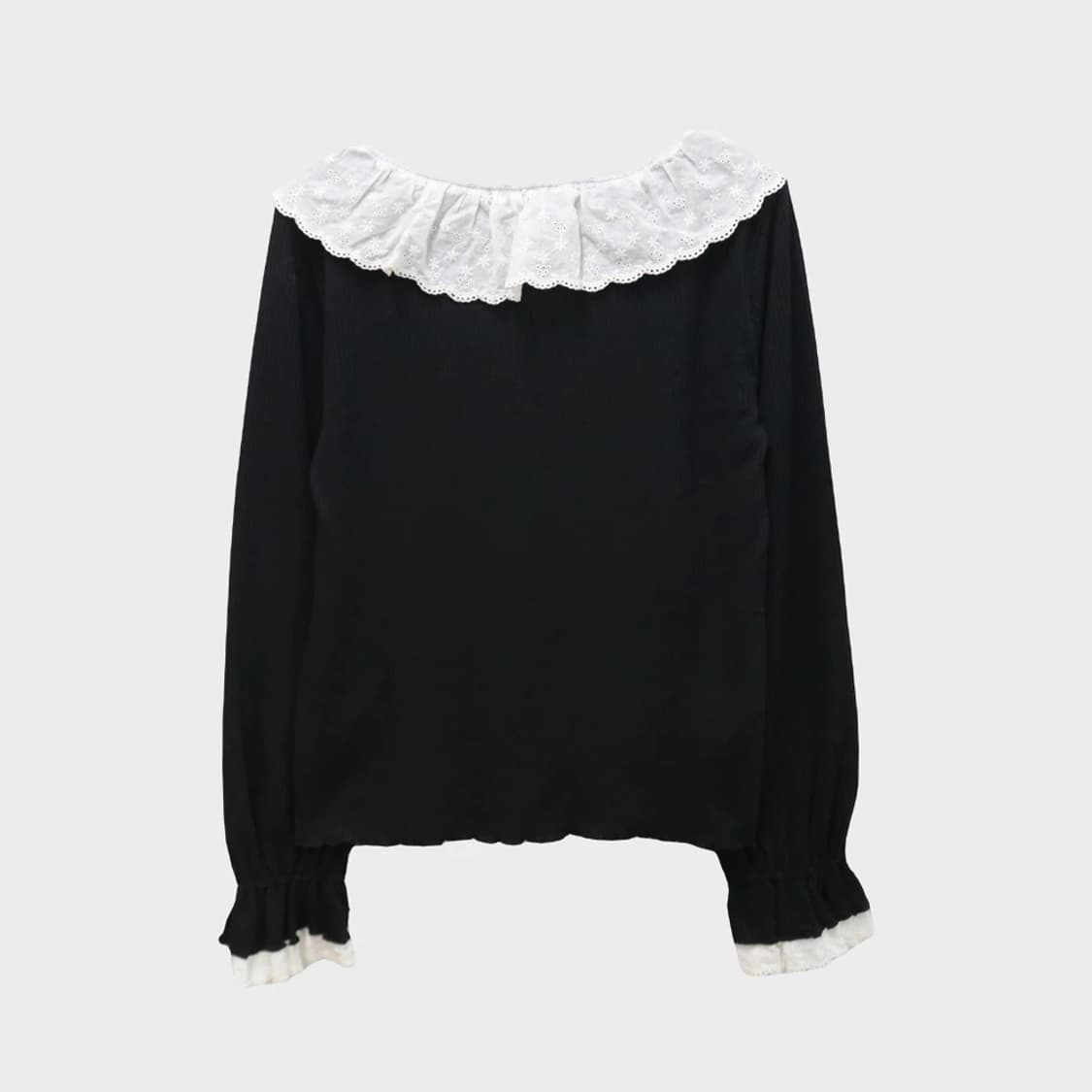 [미사용품] APRES JOUR 레이스 프릴 블라우스 61150 상품이미지2