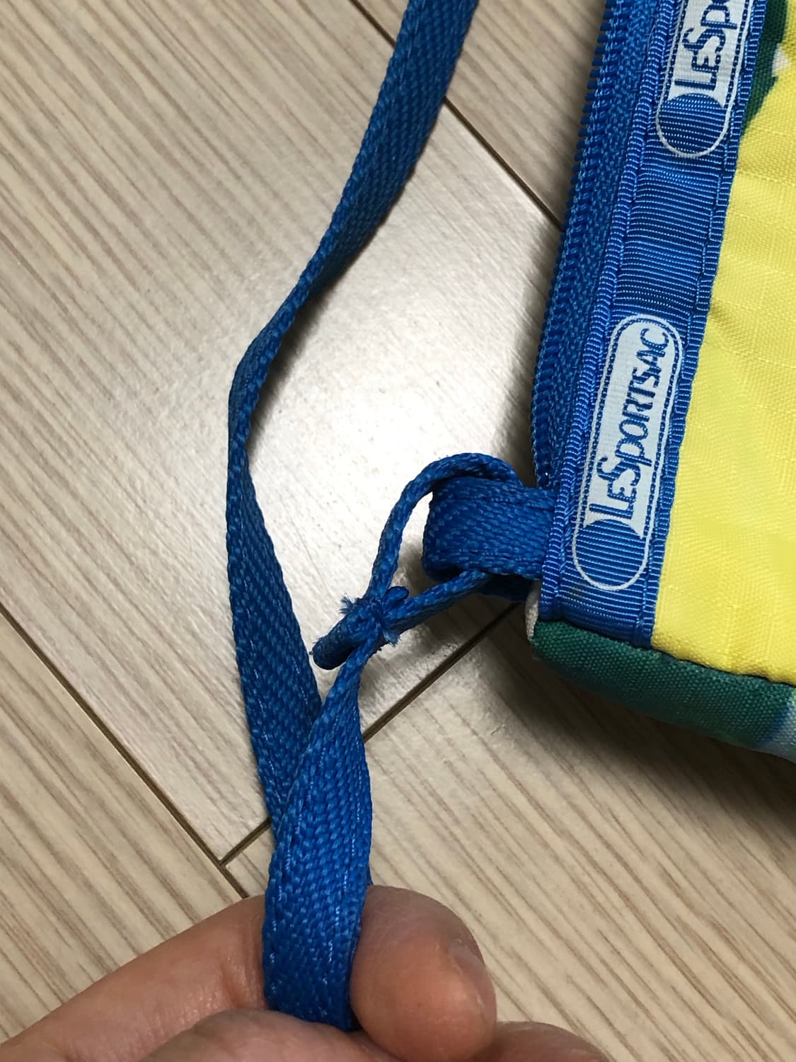 made in usa 빈티지 수채화 레스포삭 미니백 숄더백 파우치 노랑 상품이미지7
