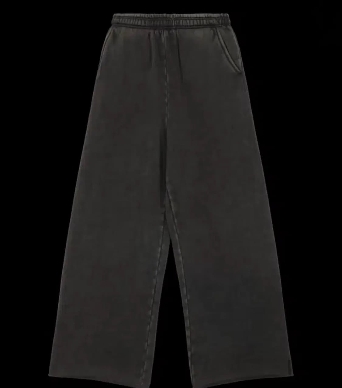 엔타이어 스튜디오 워시드 블랙 풀 스웻 팬츠 M 상품이미지2