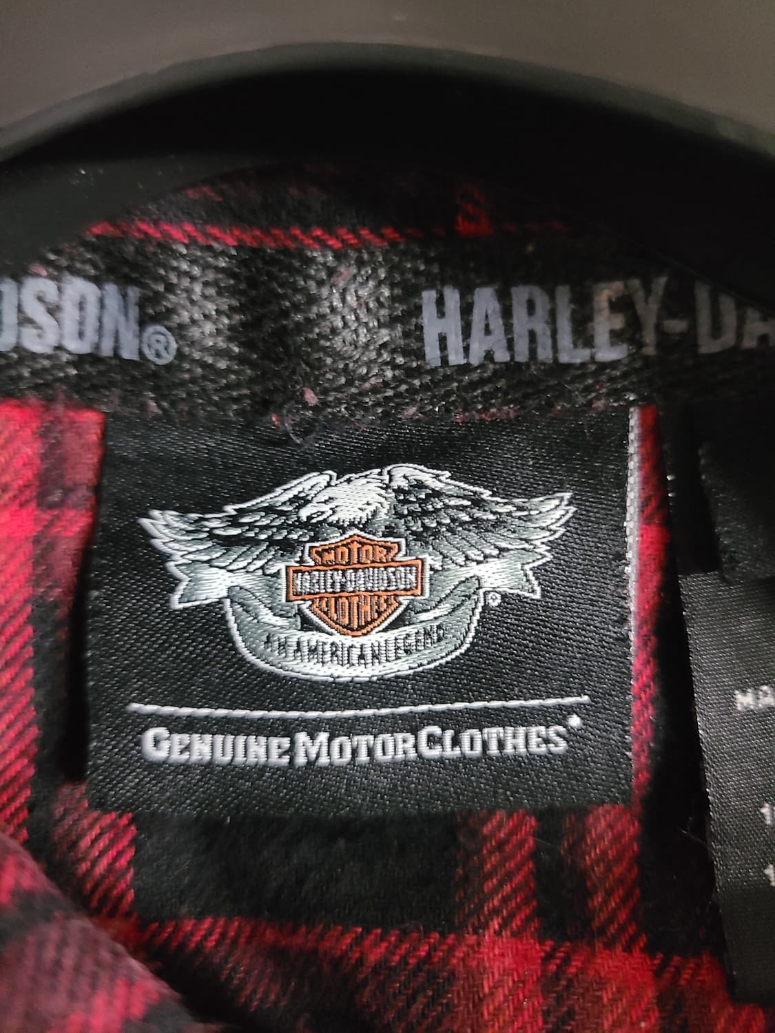할리데이비슨 레드 체크 셔츠(실m) 상품이미지4