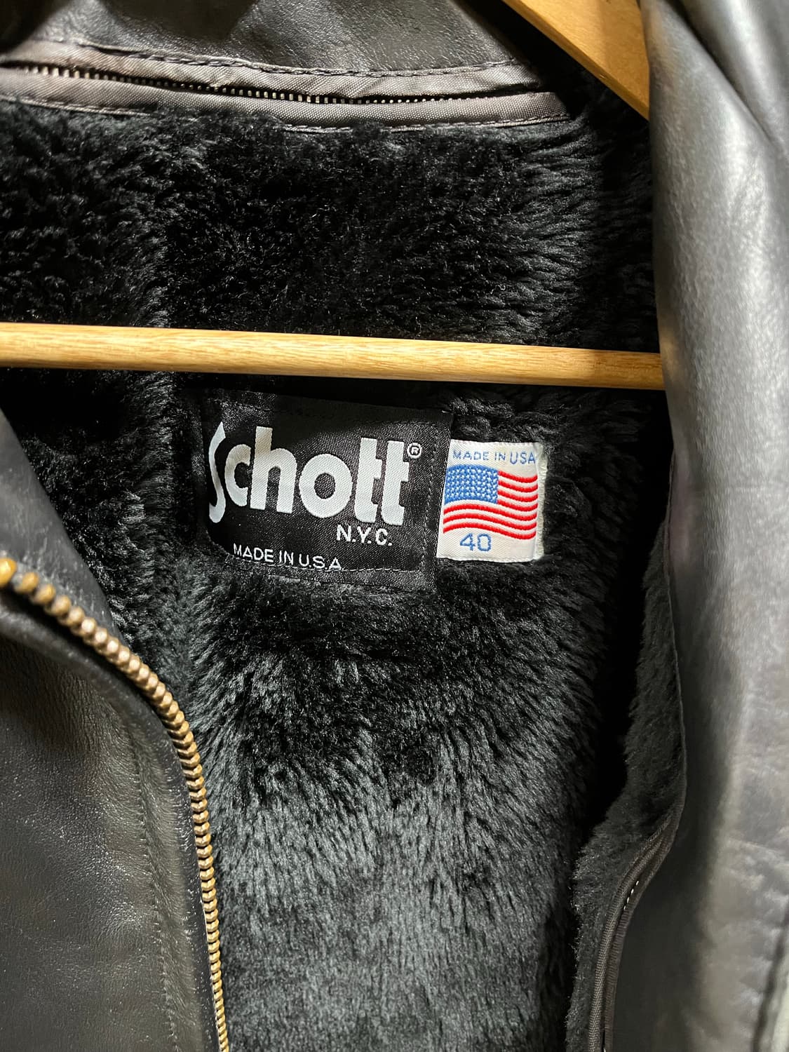 Schott 싱글라이더 레더 자켓 40 내피탈부착 상품이미지5