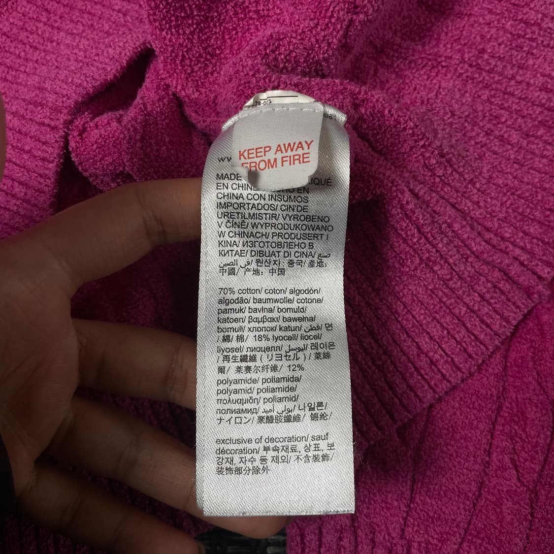 타미힐피거 핑크 자수로고 코튼 케이블 긴팔 니트 152 상품이미지7