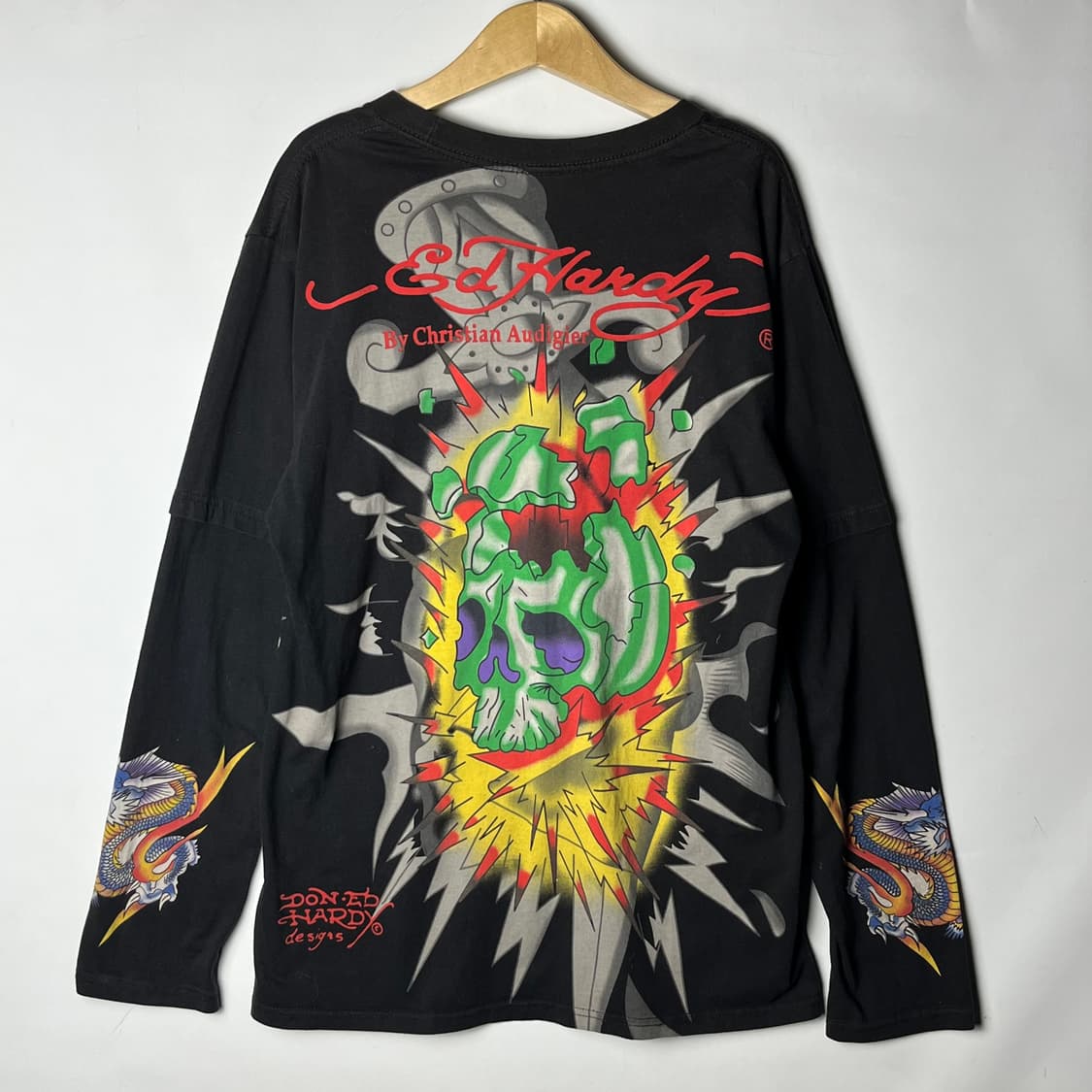 [Ed Hardy] 에드하디 스컬프린팅 레이어드 롱 슬리브 상품이미지2