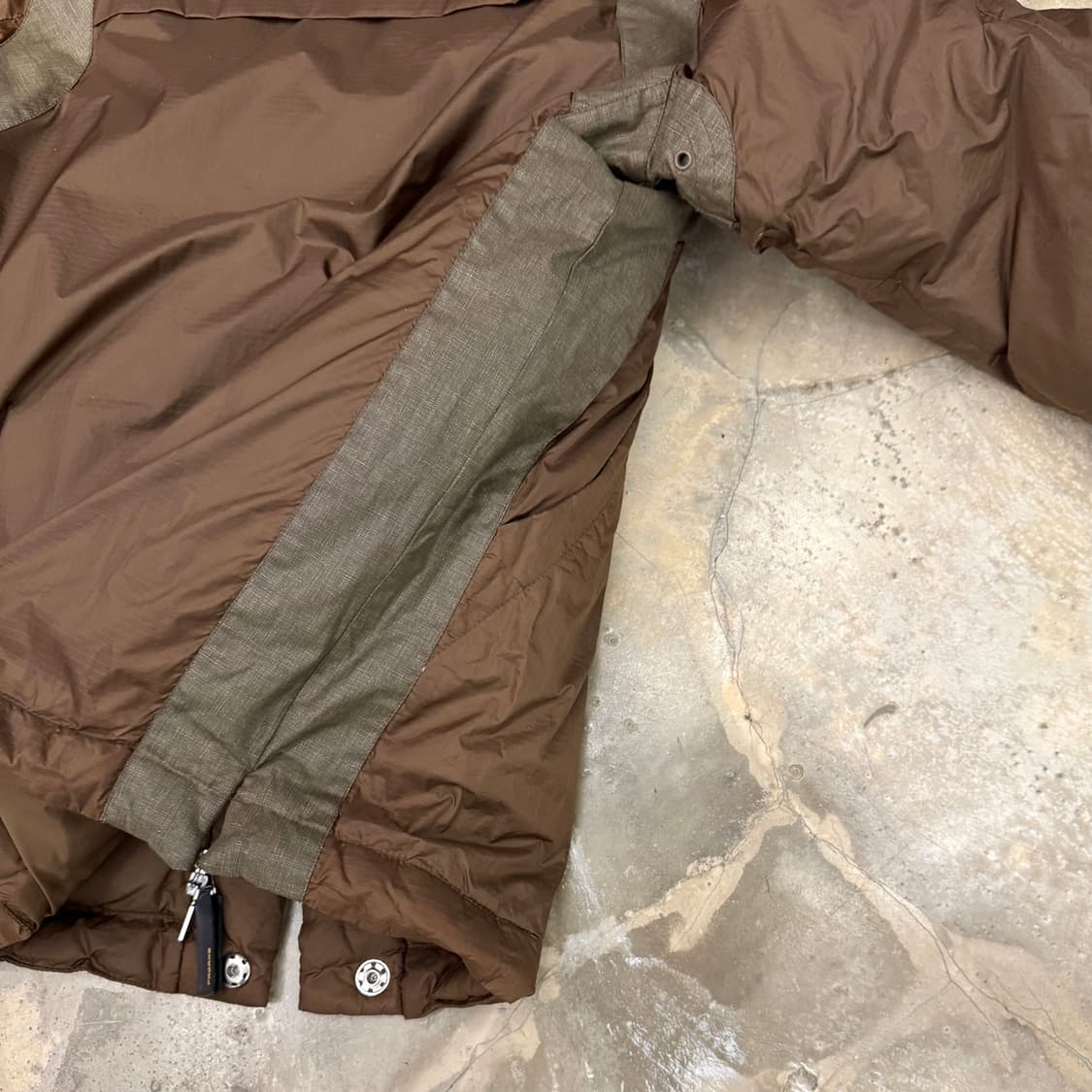 디젤 후드 패디드 다운 자켓 브라운 상품이미지6