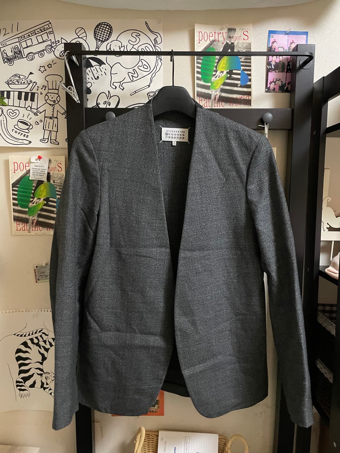 마르지엘라 노버튼 노칼라 블레이저 자켓 상품이미지1