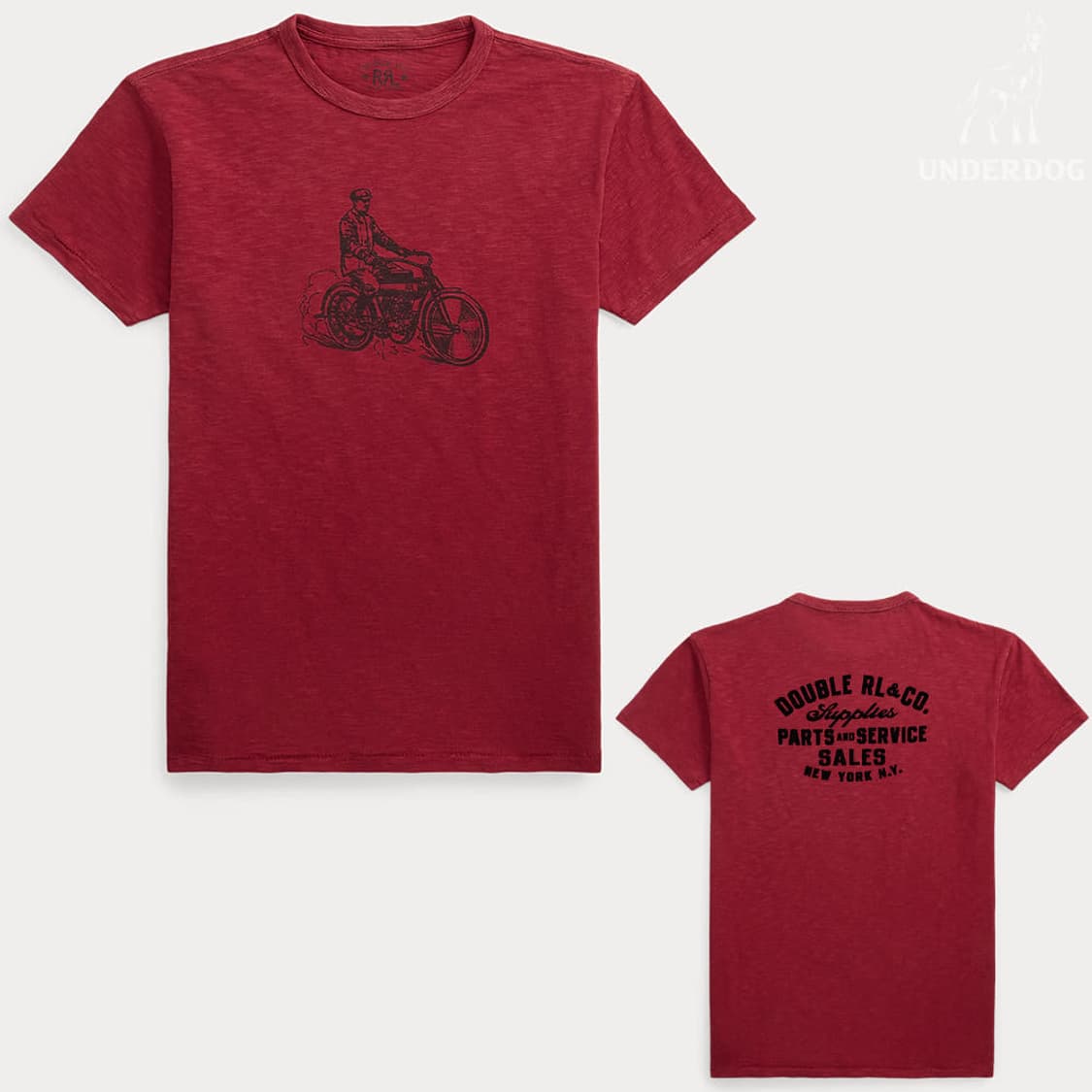 더블알엘 RRL 모터사이클 티셔츠 / 버건디 상품이미지1