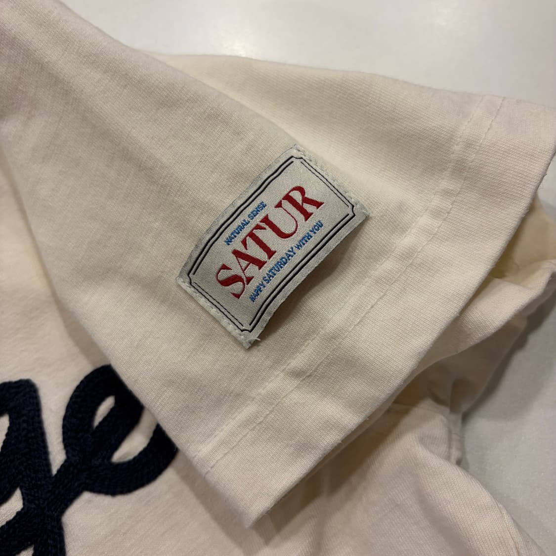 [S] 세터 Satur Bon Voyage 반팔 티셔츠 아이보리 D724 상품이미지5
