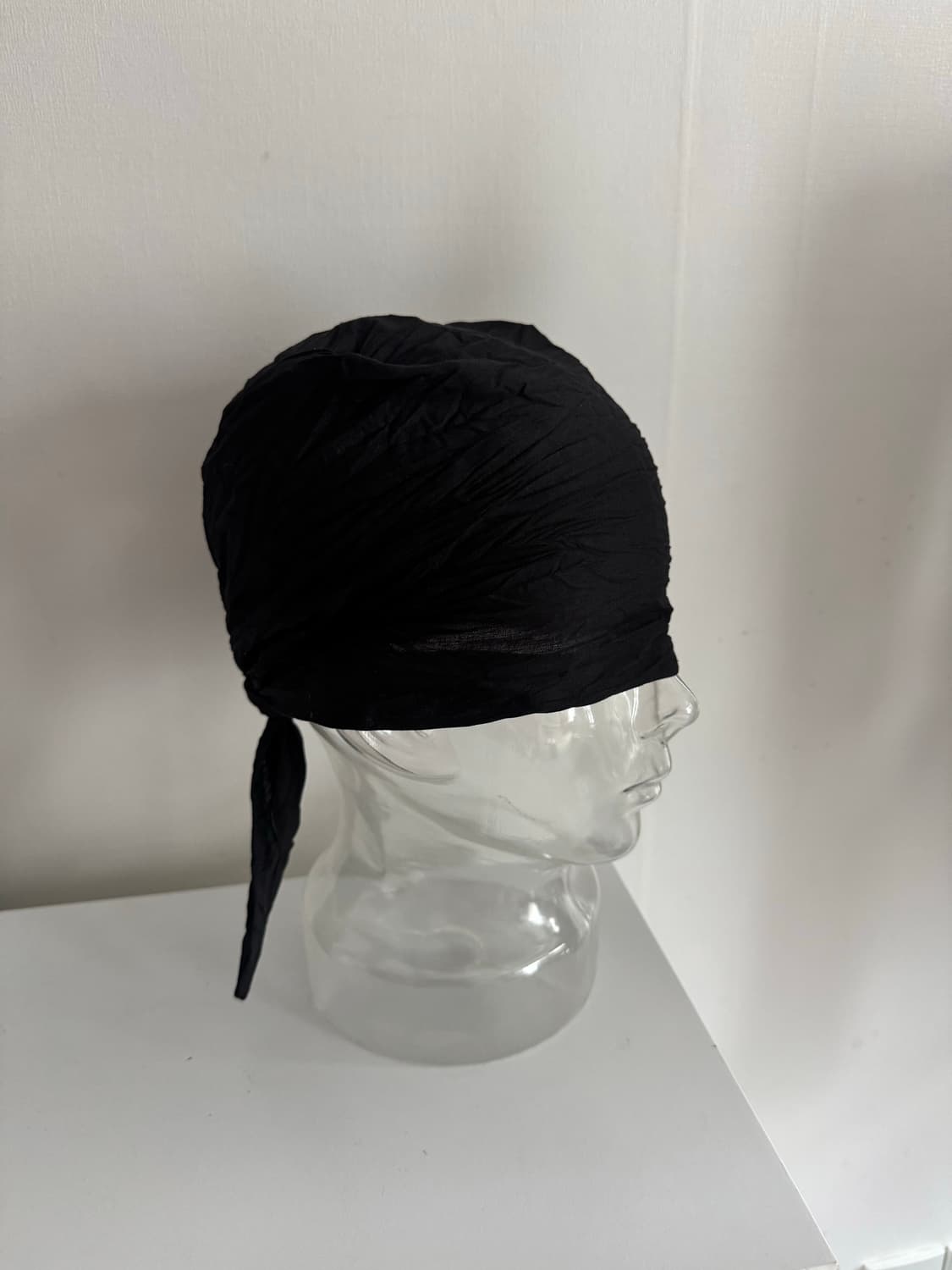 링클 기본 뒷밴딩 스트랩 듀렉 헤어두건 비니 상품이미지4