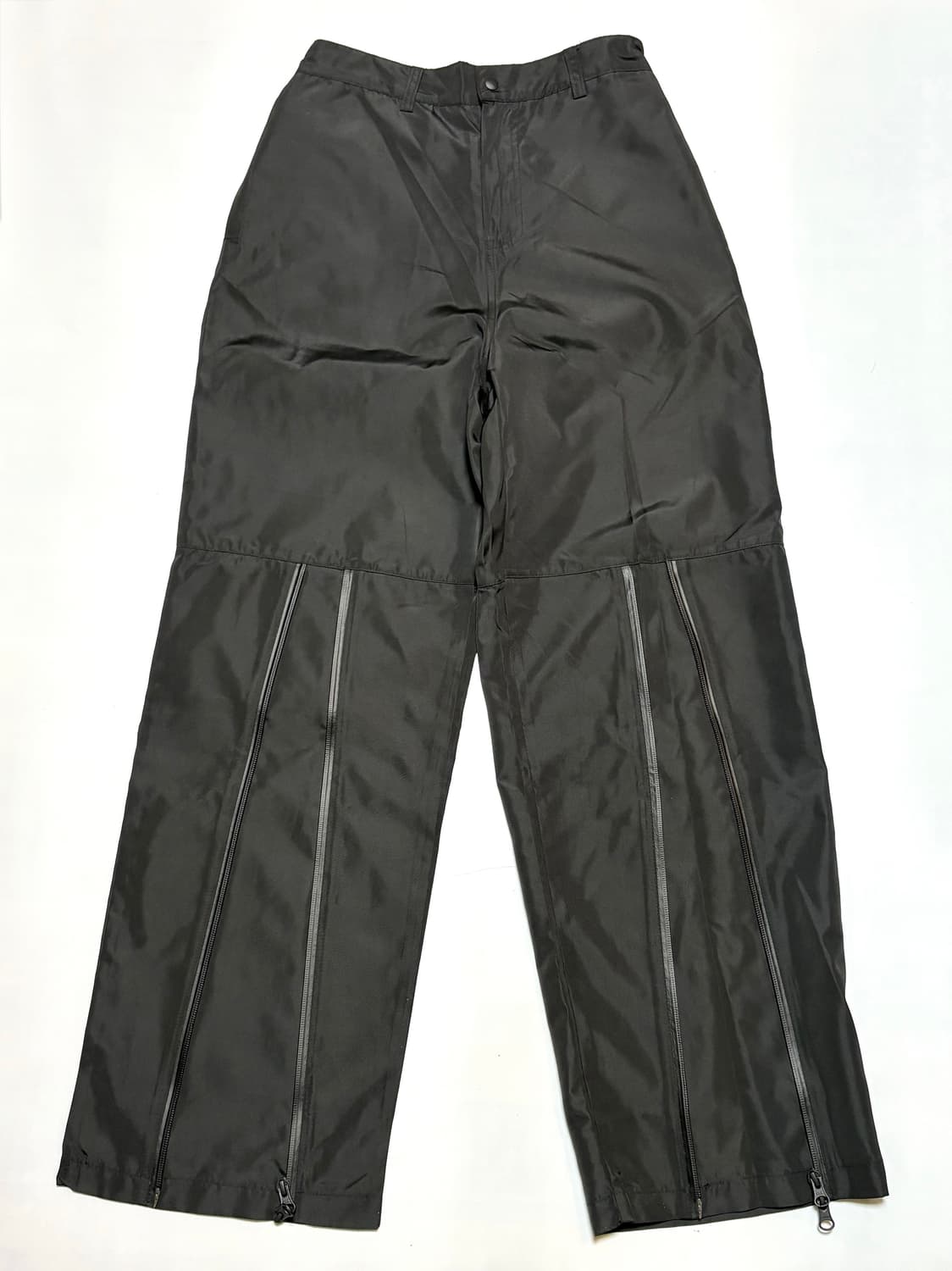 아트 오브 필드 프론트 지퍼 와이드 팬츠 블랙 상품이미지1