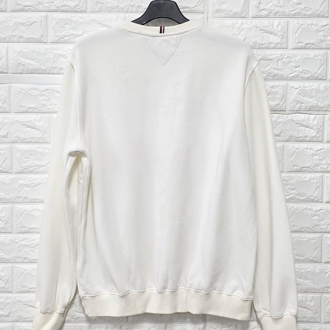 택포_ 타미힐피거 흰색 기모 맨투맨 L 상품이미지4