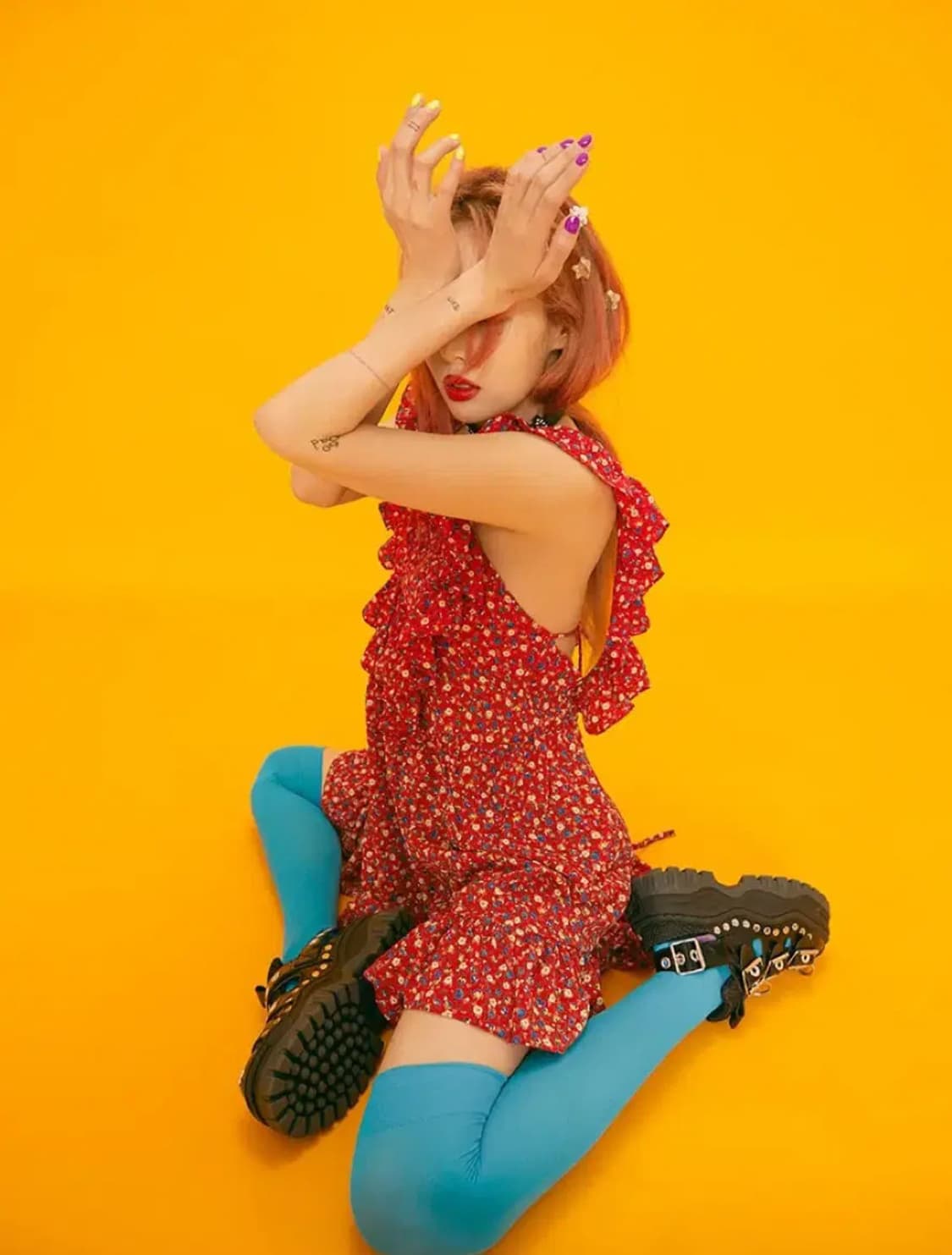 스타일난다 현아 플라워 원피스 상품이미지1