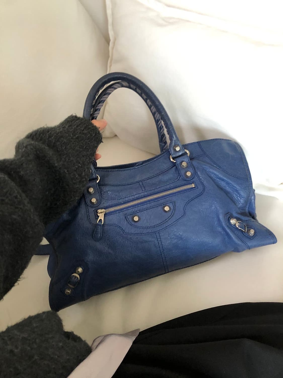 발렌시아가 자이언트 모터백 블루 상품이미지9