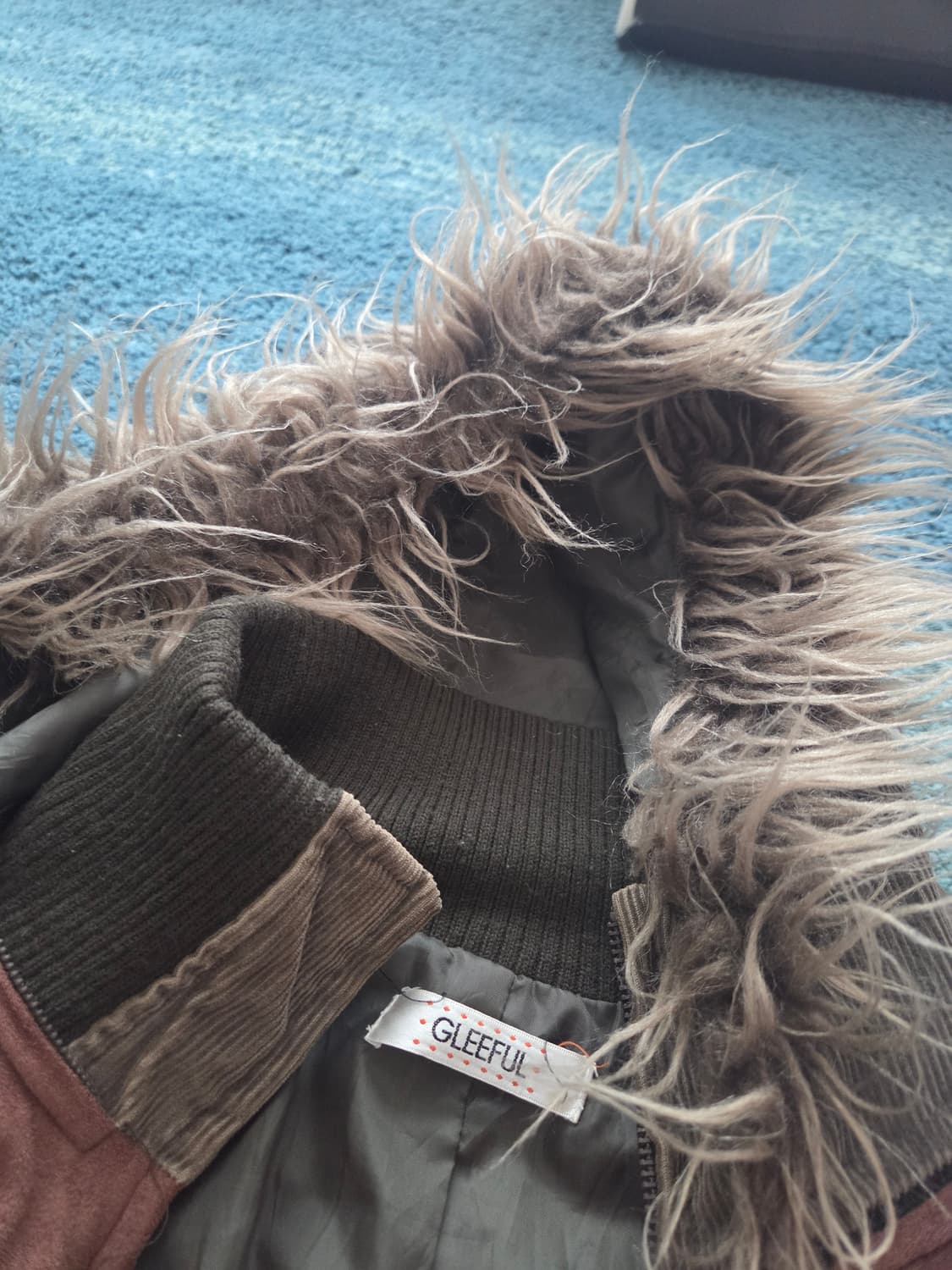 일본 빈티지 후드 퍼  코듀로이 자켓 M사이즈 상품이미지3