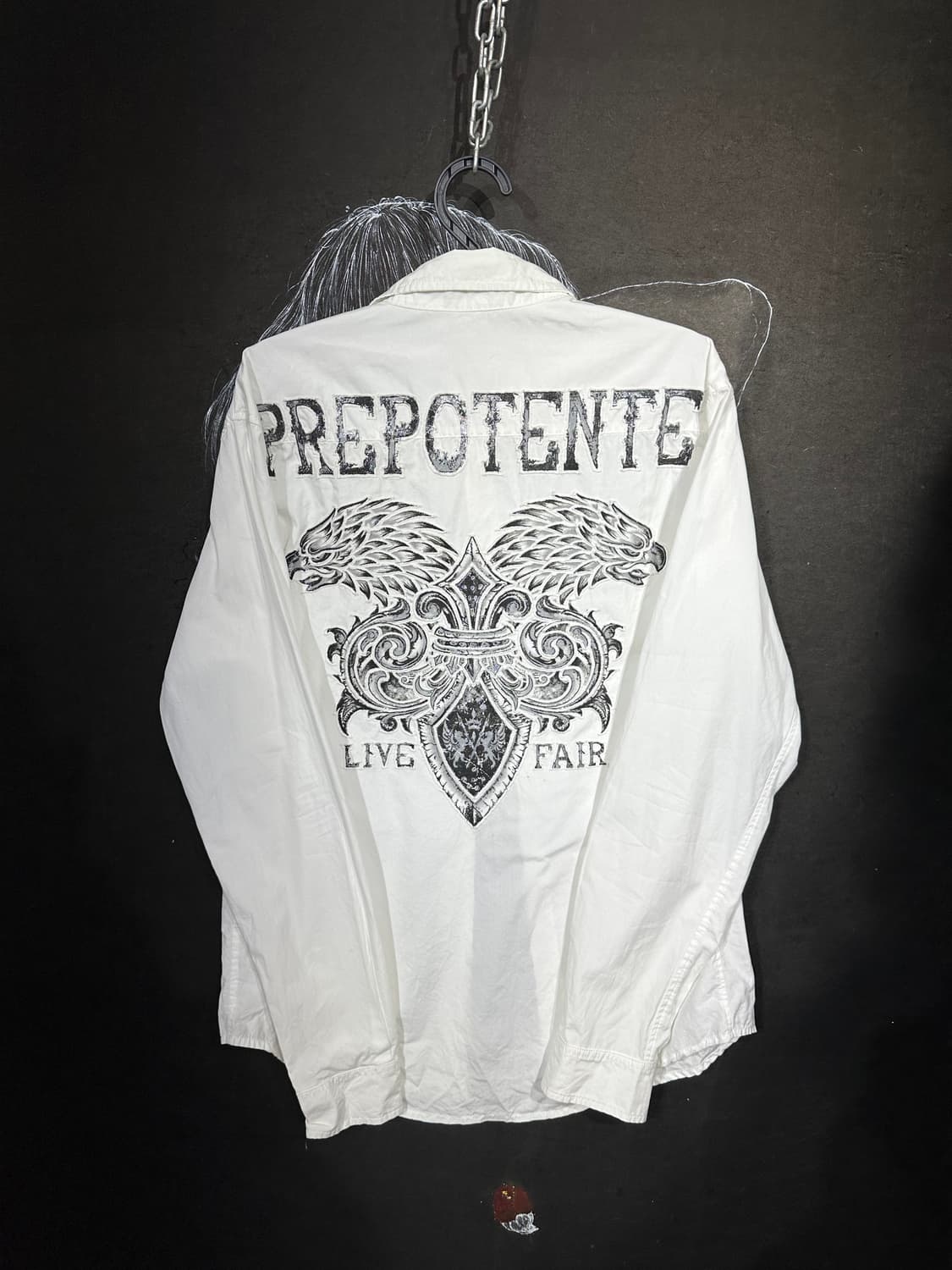 JPN Prepotente 화이트 고딕 자수 셔츠 자켓 M 상품이미지7