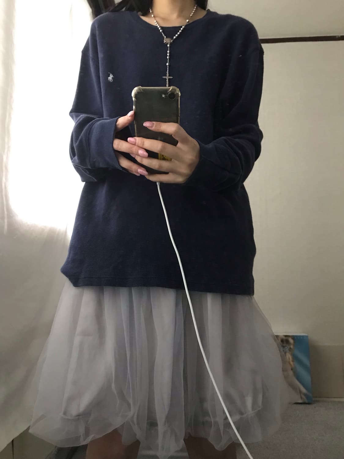 폴로 네이비 와플 롱슬리브 상품이미지2