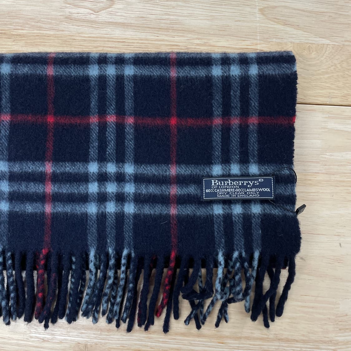 버버리 정품 캐시미어 / 램스울 머플러 네이비 상품이미지2