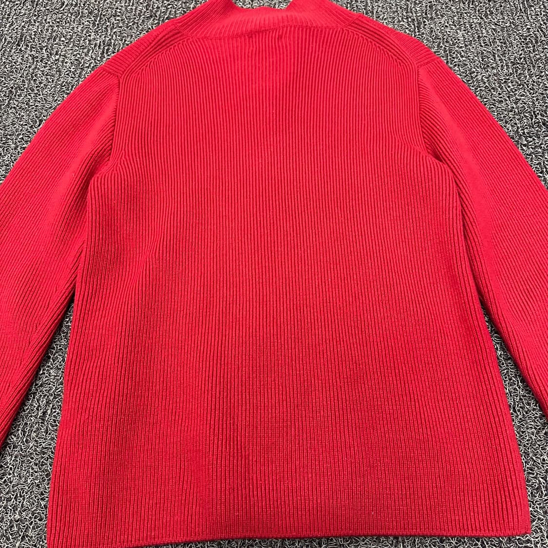 INTERMEZOO 인터메조 골지 니트 집업 레드 100(L) 상품이미지7