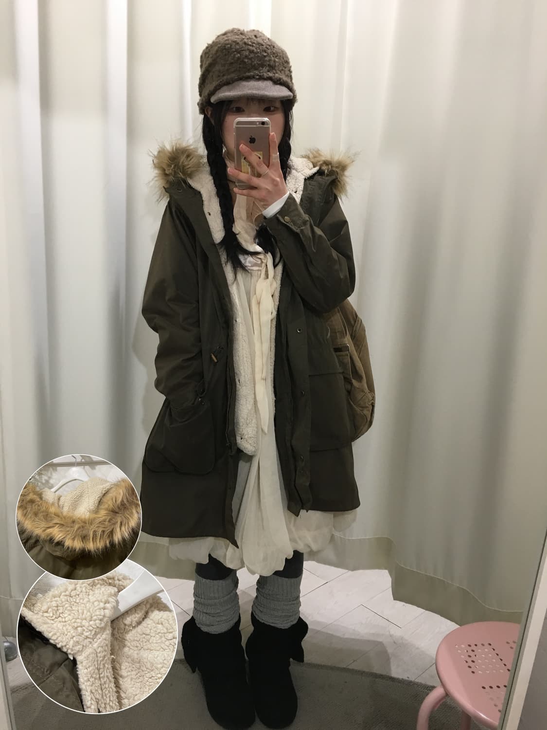 내피 탈부착 모리걸 야상 상품이미지1