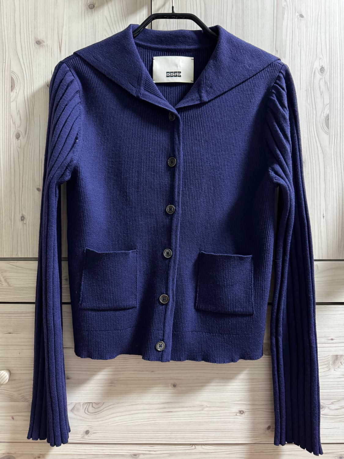 EENK 잉크 카라 니트 가디건 상품이미지1