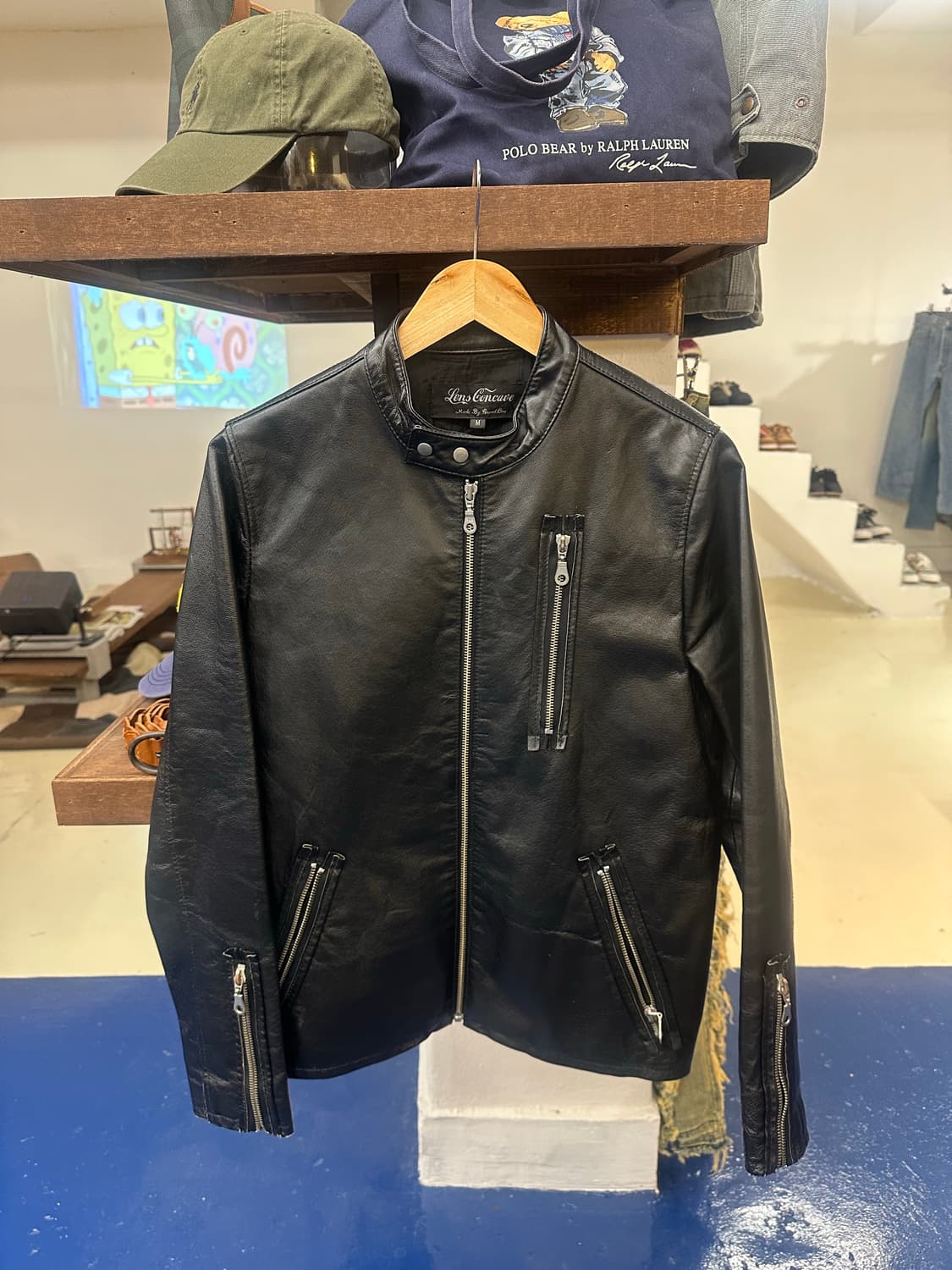 Pig leather 바이커 레더자켓 상품이미지4