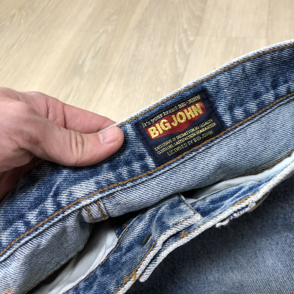 (30) 90‘s 빅존 BIG JOHN 레귤러 스트레이트핏 연청 데님 상품이미지4