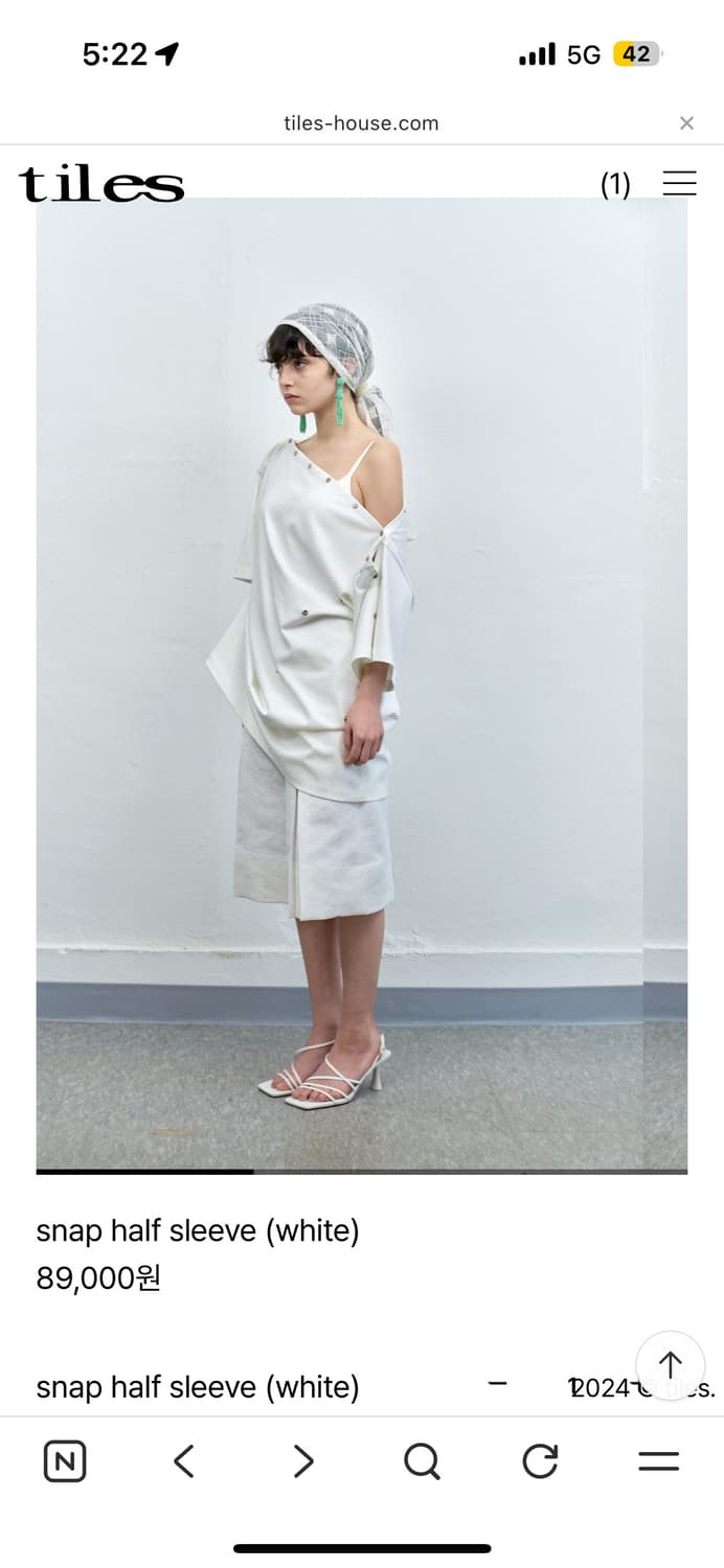 Tiles 스냅 하프 티셔츠 상품이미지2