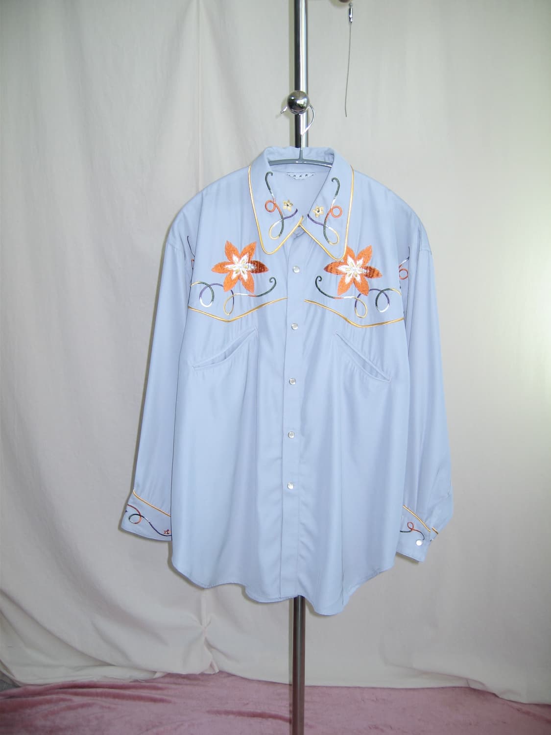 Hakka 플라워 자수 웨스턴 셔츠 상품이미지2