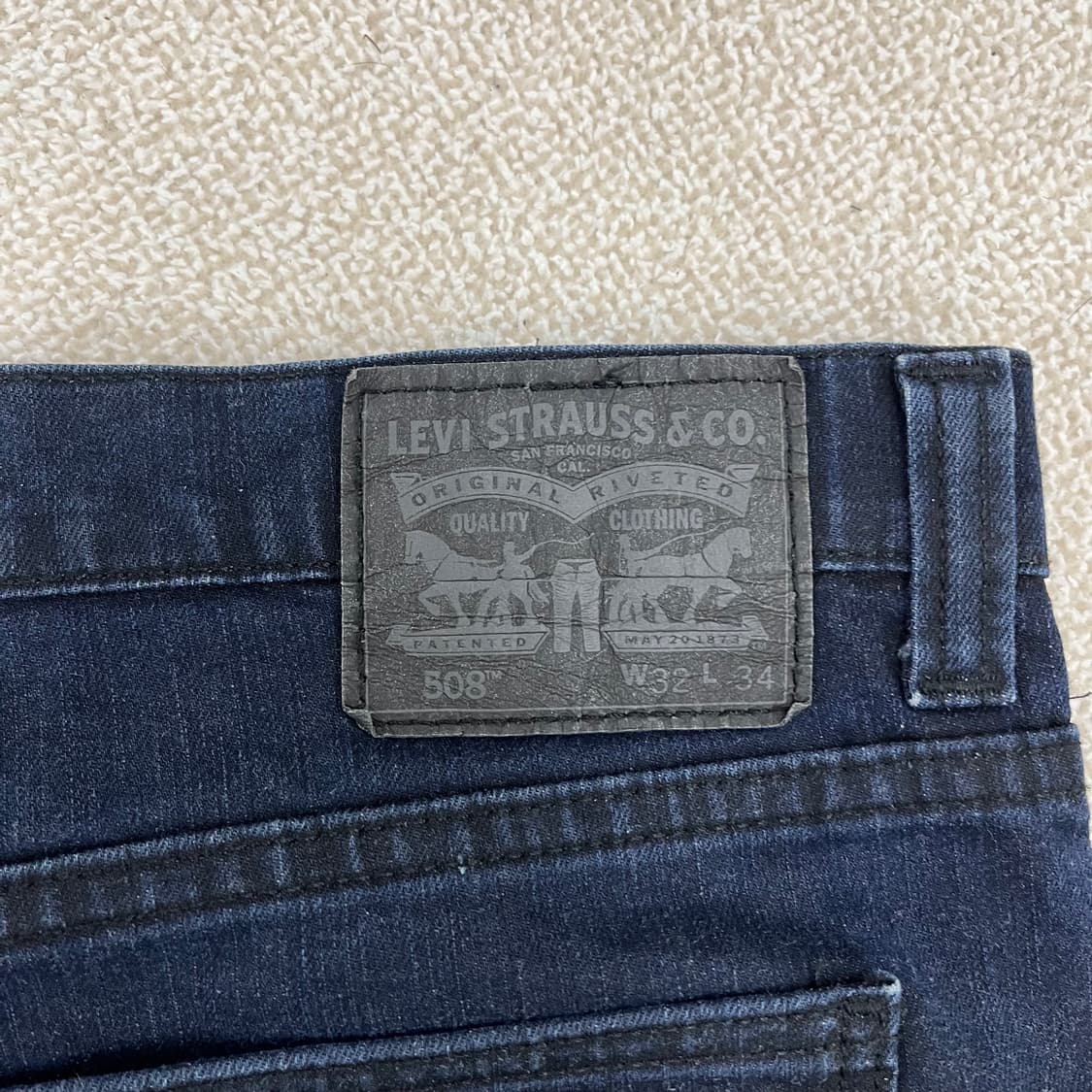 [32] 리바이스 508 레귤러 테이퍼드핏 진청 데님 청바지 0102M1 상품이미지5