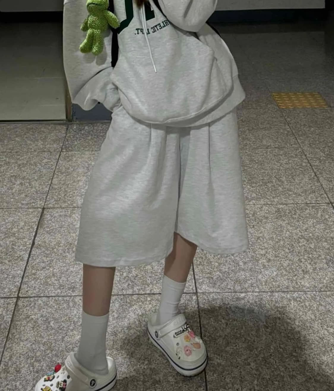 버뮤다팬츠 백멜란지 상품이미지2