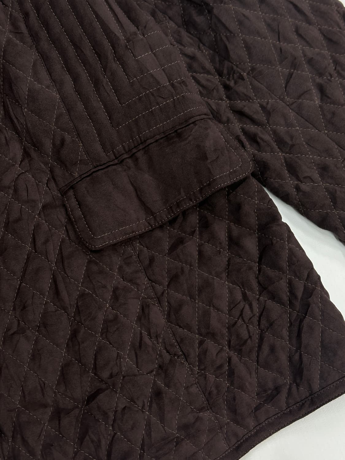 초코 브라우니맛 폭닥 퀼팅 자켓 아우터 코트 점퍼 그런지 히피 하구미 상품이미지5