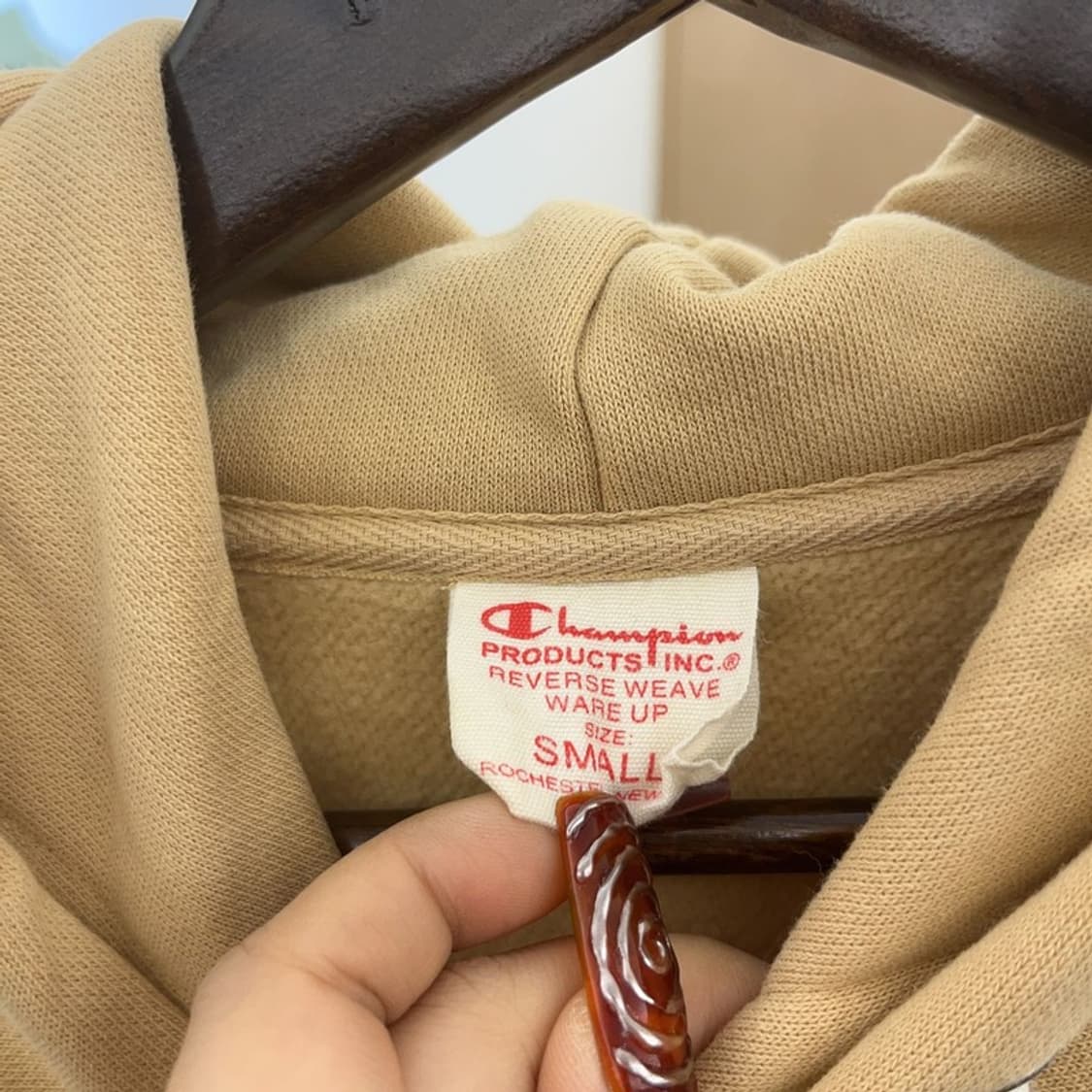 챔피온 모던 캐주얼 트리플로고 약기모 후드티 S C09465 상품이미지5