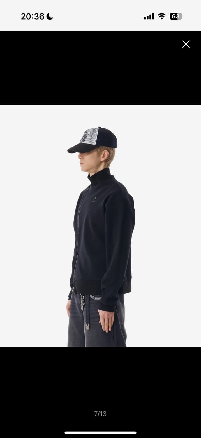 구매글) 아캄 사이드넥 집업 블랙 사이즈 2 상품이미지1