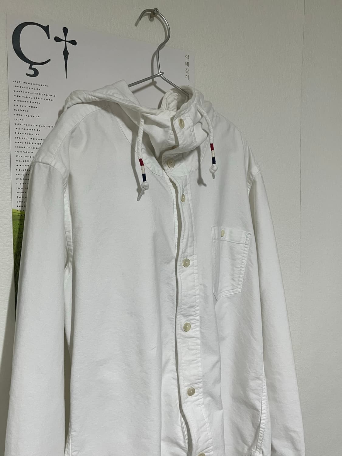 빔즈 화이트 후드 와이어 셔츠 상품이미지1